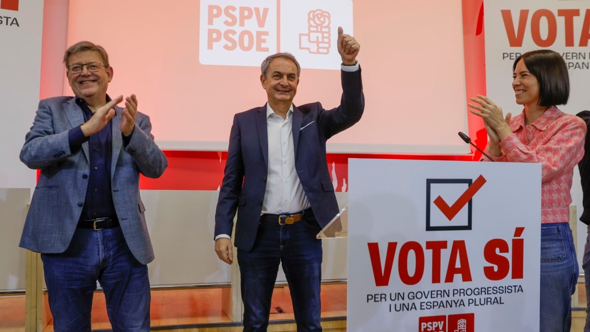 Zapatero en un acto sobre el voto de la militancia del PSOE al 'pacto de progreso'