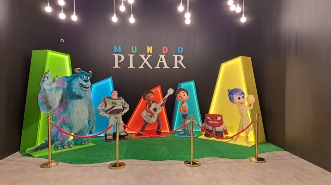 Entrada de la exposición 'Mundo Pixar' en Ifema