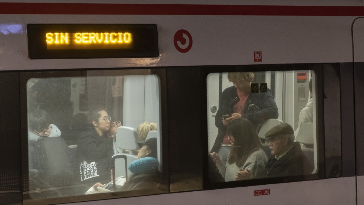 Uno de los trenes accidentados en El Chorro (Málaga).