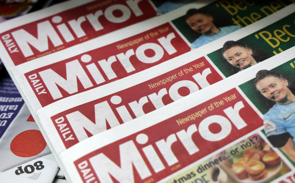 Cabecera del periódico 'The Mirror',l que ha perdido el juicio contra el príncipe Harry.