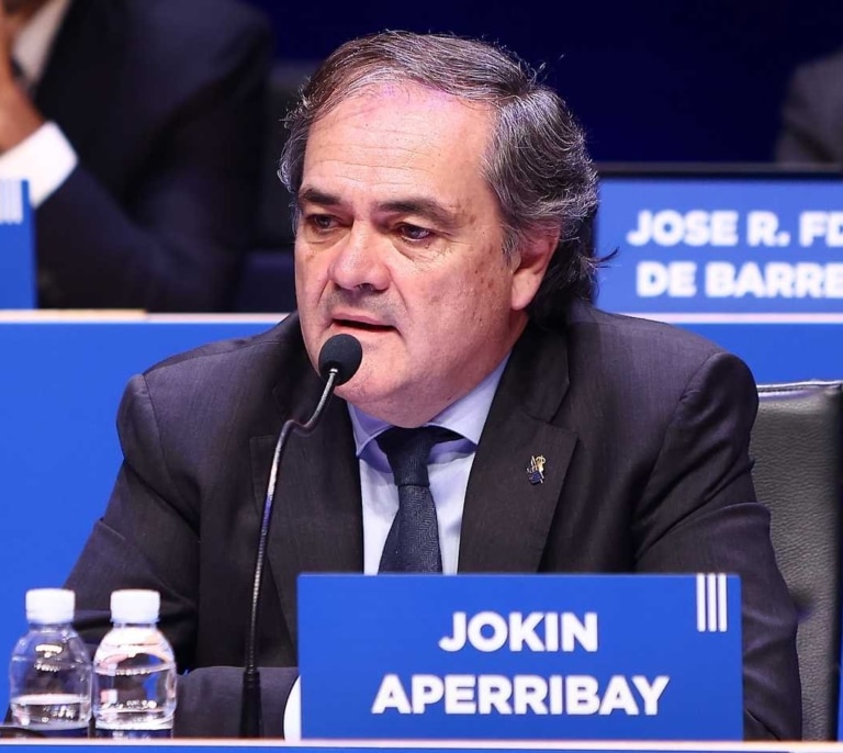 Aperribay, presidente de la Real: "Ningún tío del Betis que venga a tocarnos los cojones va a entrar en Anoeta"
