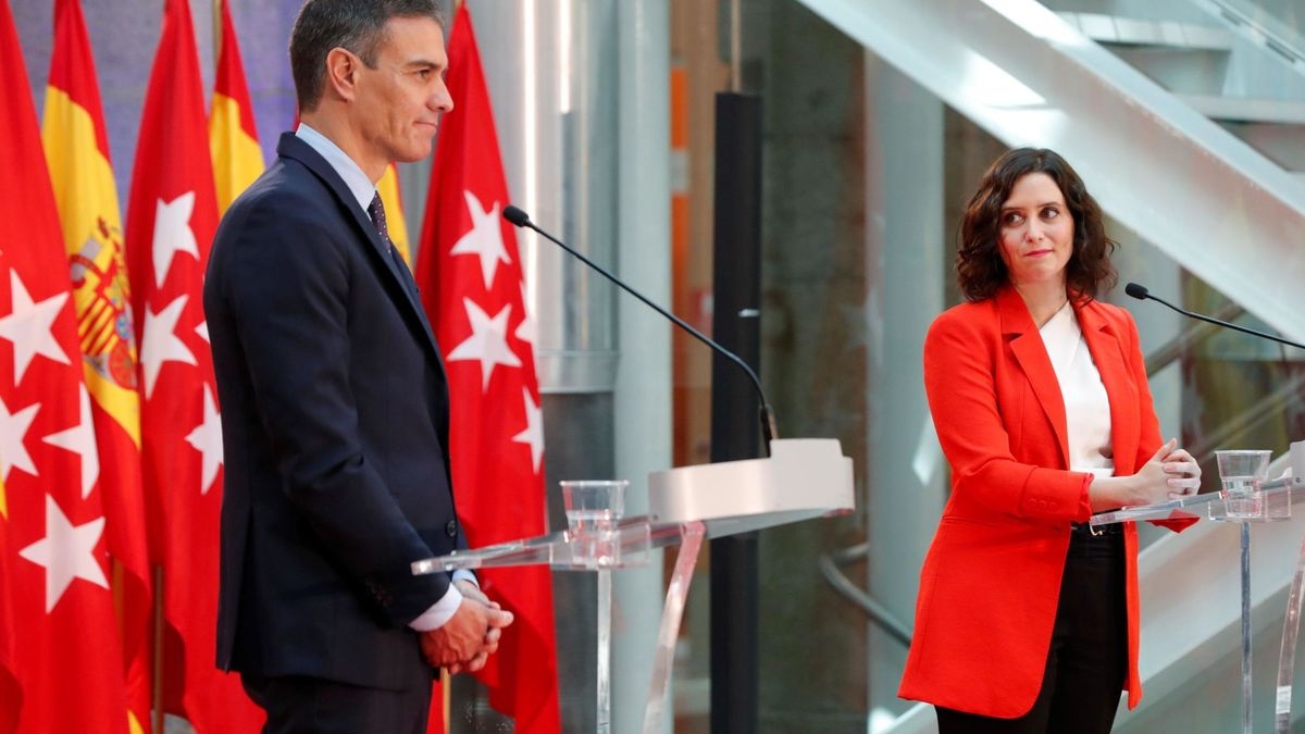 Pedro Sánchez e Isabel Díaz Ayuso