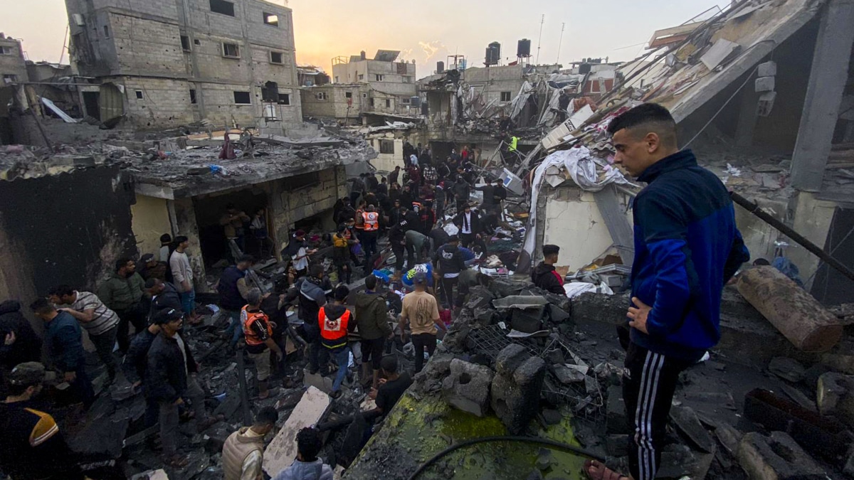 Bombardeo en Rafah, al sur de la franja de Gaza