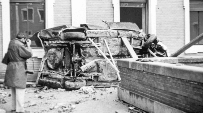 El coche de Carrero Blanco, en la terraza de los jesuitas