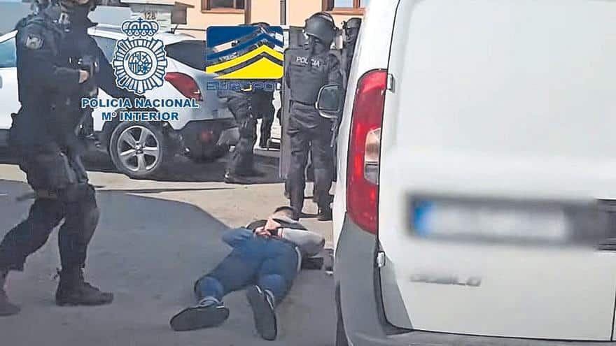 Imagen de archivo de una operación policial en la que se detuvo a un cabecilla del 'clab de los Balcanes'.