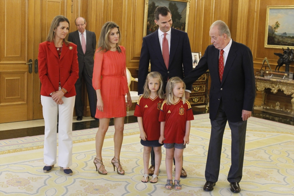 Recepción de los Reyes a la Roja por la Eurocopa, en Madrid en 2012.