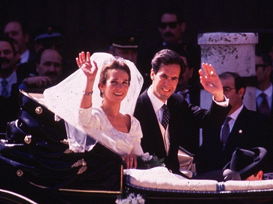 La boda de la infanta Elena y Jaime de Marichalar en Sevilla en 1995.