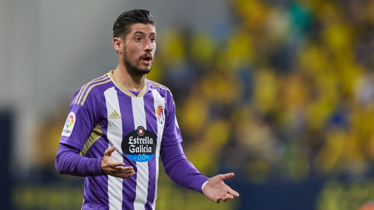 Sergio Escudero, del Real Valladolid, durante un partido de La Liga 22/23