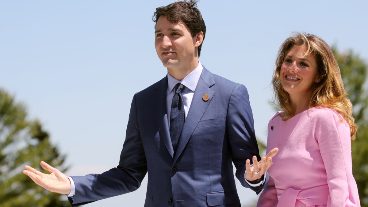 Justin Trudeau y su mujer, Sophie, de la que se separó en verano.