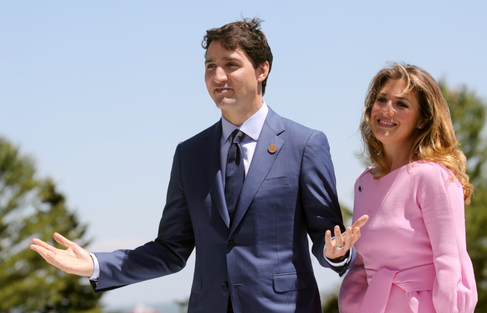 Justin Trudeau y su mujer, Sophie, de la que se separó en verano. 
