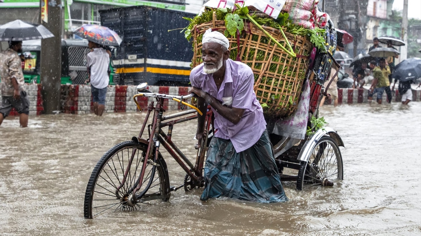Inundaciones en Chittagong, Bangladesh en agosto de 2023.