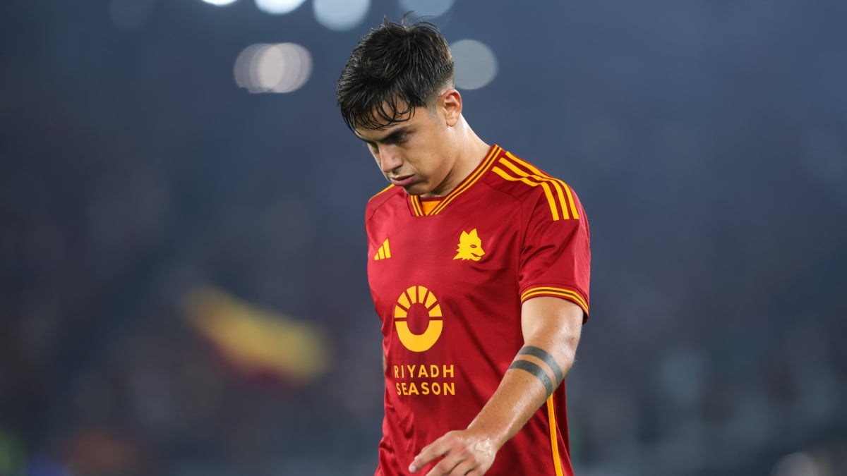 Paulo Dybala, de la AS Roma, durante un partido de la Serie A