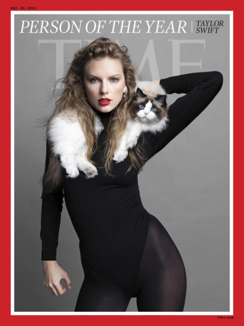 Taylor Swift en la portada de la revista 'Time', que la ha nombrado la Persona del Año. Fotografiada por Inez & Vinoodh.