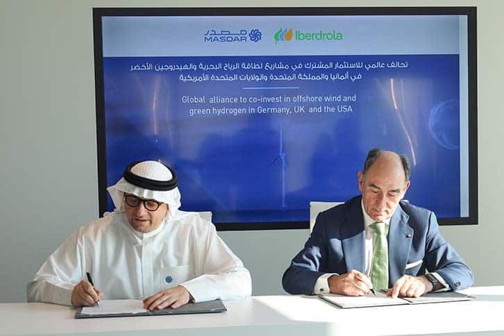Firma de alianza entre Iberdrola y Abuy Dhabi