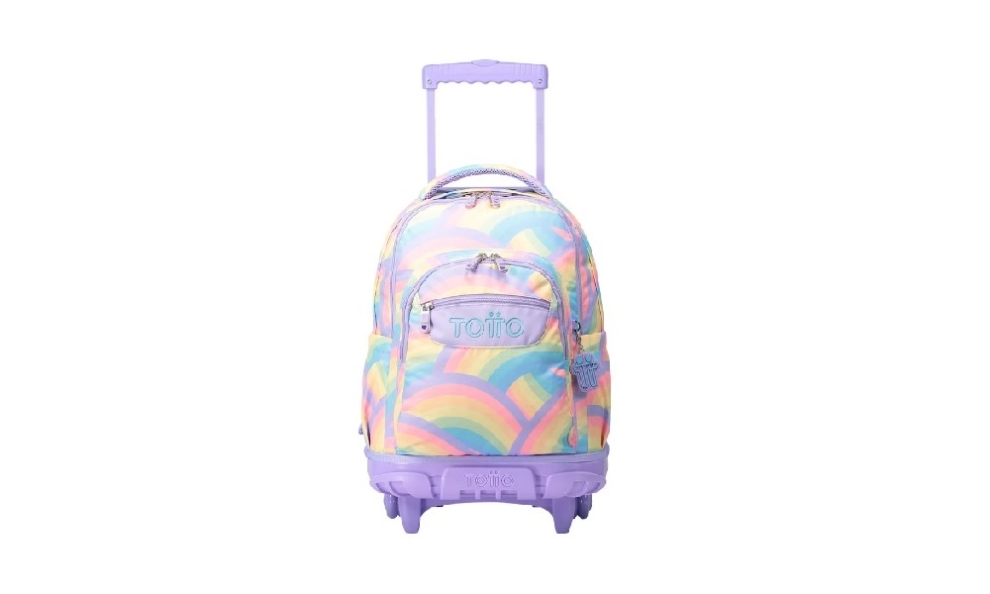 Totto Linen school backpack on wheels