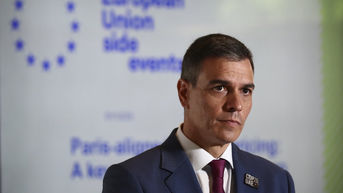 El presidente del Gobierno, Pedro Sánchez participa en un acto sobre los mercados de carbono durante la Conferencia de las Naciones Unidas sobre Cambio Climático (COP28) celebrada en Dubái este viernes.