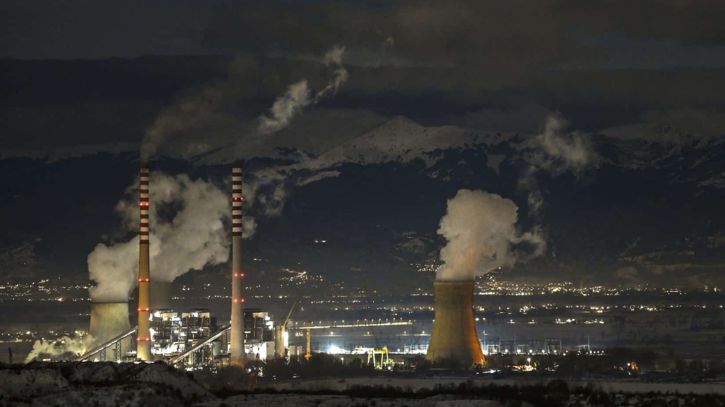 Planta térmica en Bitola, en Norte Macedonia.