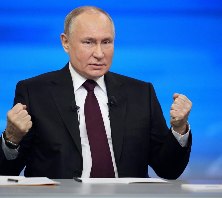 Un Putin triunfante asegura: "Nada de lo que pasa en Gaza ocurre en Ucrania"