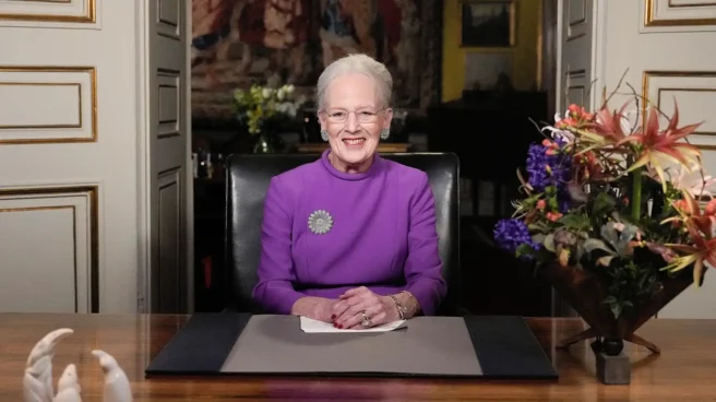 La reina Margarita II de Dinamarca este domingo, cuando ha anunciado su abdicación.
