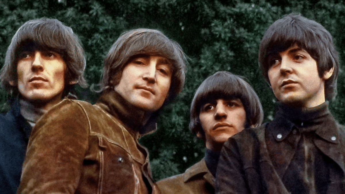 George, John, Ringo y Paul, en una de las imágenes promocionales de 'Rubber Soul'.