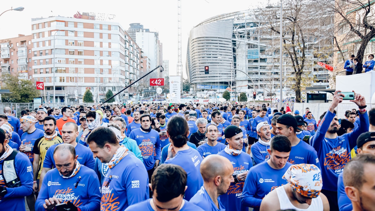 Varios corredores participan en la Carrera Nationale-Nederlanden San Silvestre Vallecana 2022