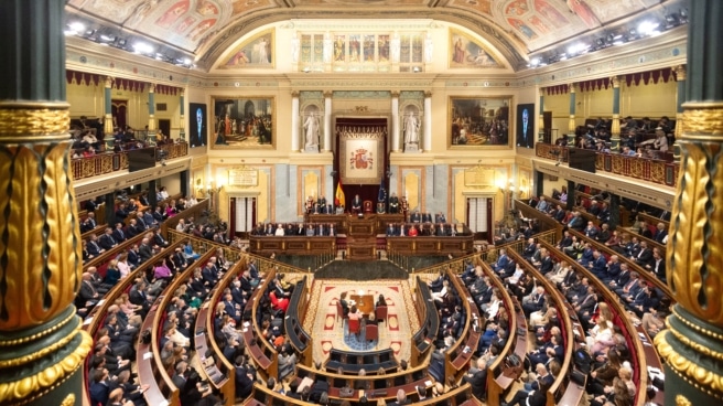 Vista del hemiciclo durante la Solemne Sesión de Apertura de las Cortes Generales de la XV Legislatura
