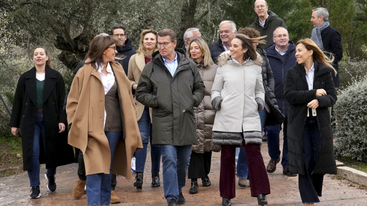 Feijóo y su equipo, en Toledo.