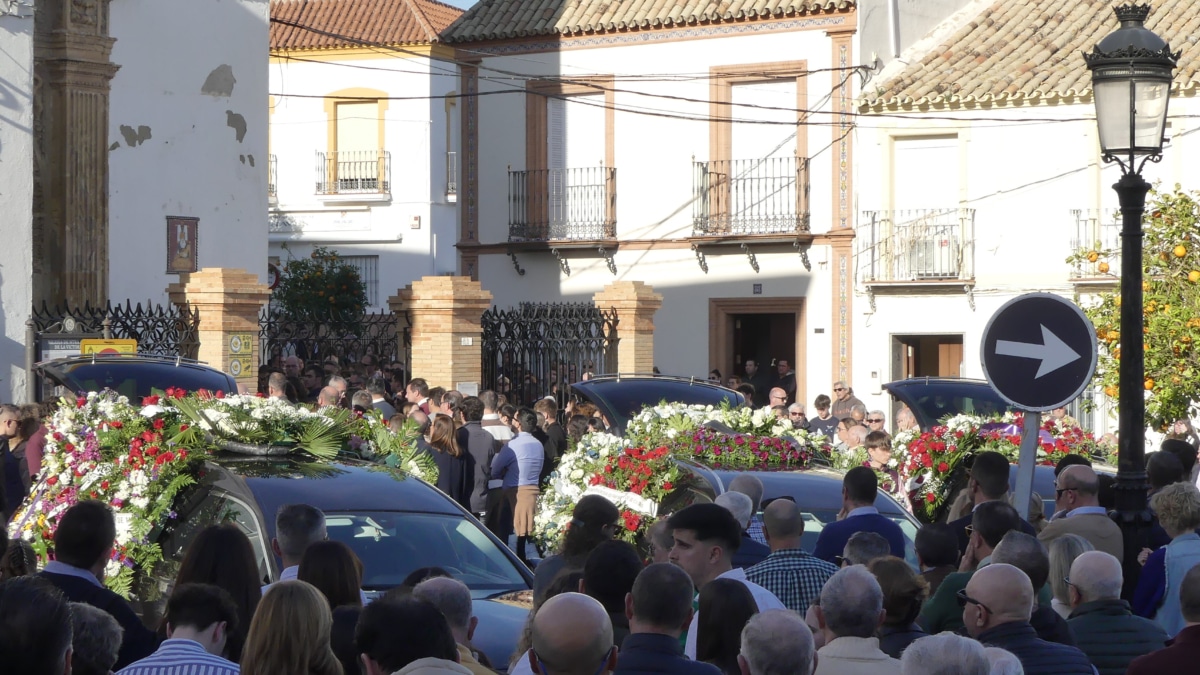 Más de 2.000 vecinos de Morón de la Frontera (Sevilla) han despedido este sábado al padre y sus dos hijos fallecidos en el accidente múltiple de tráfico ocurrido el jueves en el tramo de la autovía A-4 que atraviesa Santa Cruz de Mudela (Ciudad Real).