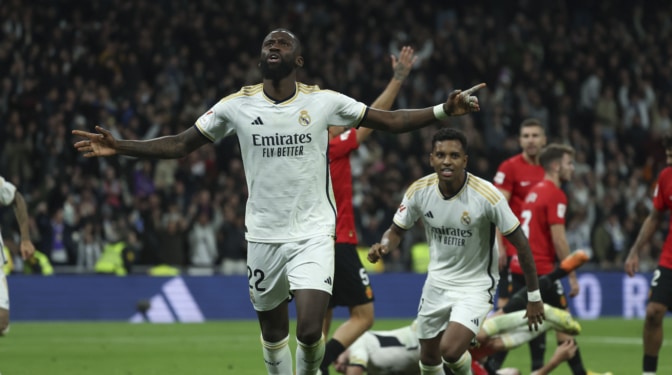 Rüdiger sostiene al Real Madrid con un cabezazo de época frente al Mallorca