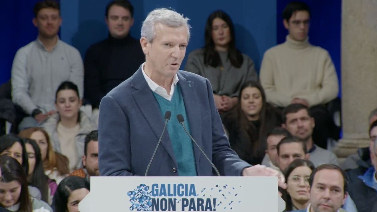 Alfonso Rueda durante su proclamación en Santiago de Compostela.