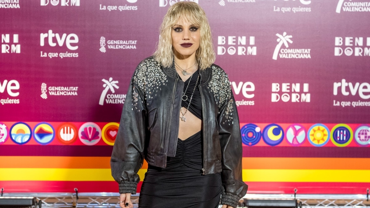 Angy, en el 'photocall' de la inauguración del Benidorm Fest 2024