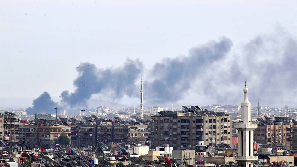 Ataque israelí en Damasco, Siria, en una imagen de archivo.