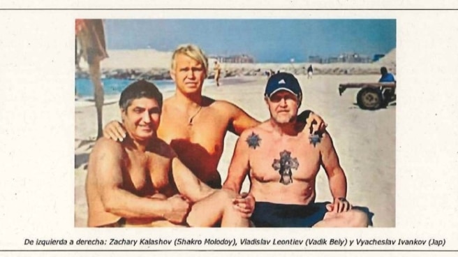 Imagen de tres capos de Rusia extraída del sumario de 'Voloh' de Cataluña Imagen de tres capos de Rusia extraída del sumario de 'Voloh' de Cataluña