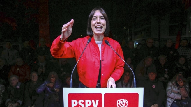 La ministra de Ciencia, Innovación y Universidades, Diana Morant, durante el acto de entrega de su precandidatura a la secretaría general del PSPV-PSOE realizado esta tarde en Gandia.