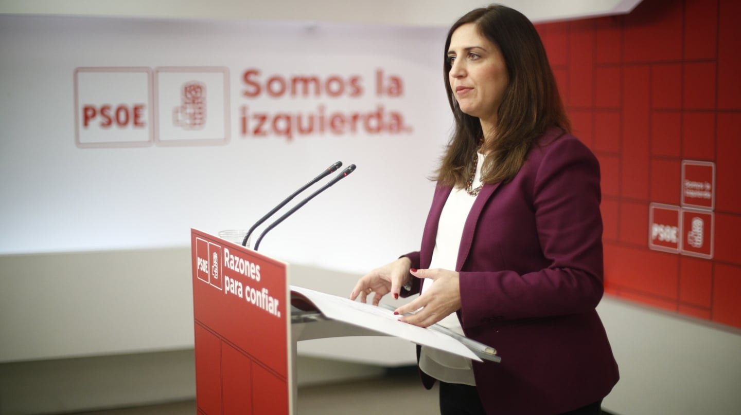 La diputada del Partido Socialista, Esther Peña, en declaraciones a los medios. Eduardo Parra / Europa Press (Foto de ARCHIVO) 17/12/2018