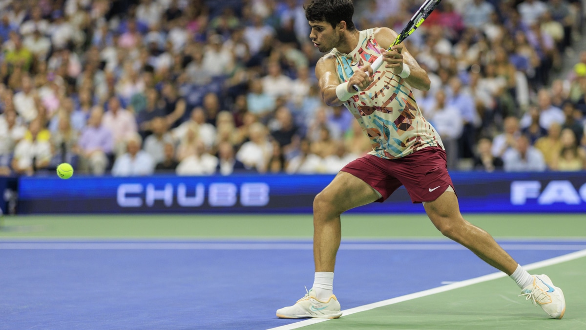 El tenista español Carlos Alcaraz durante el US Open 2023