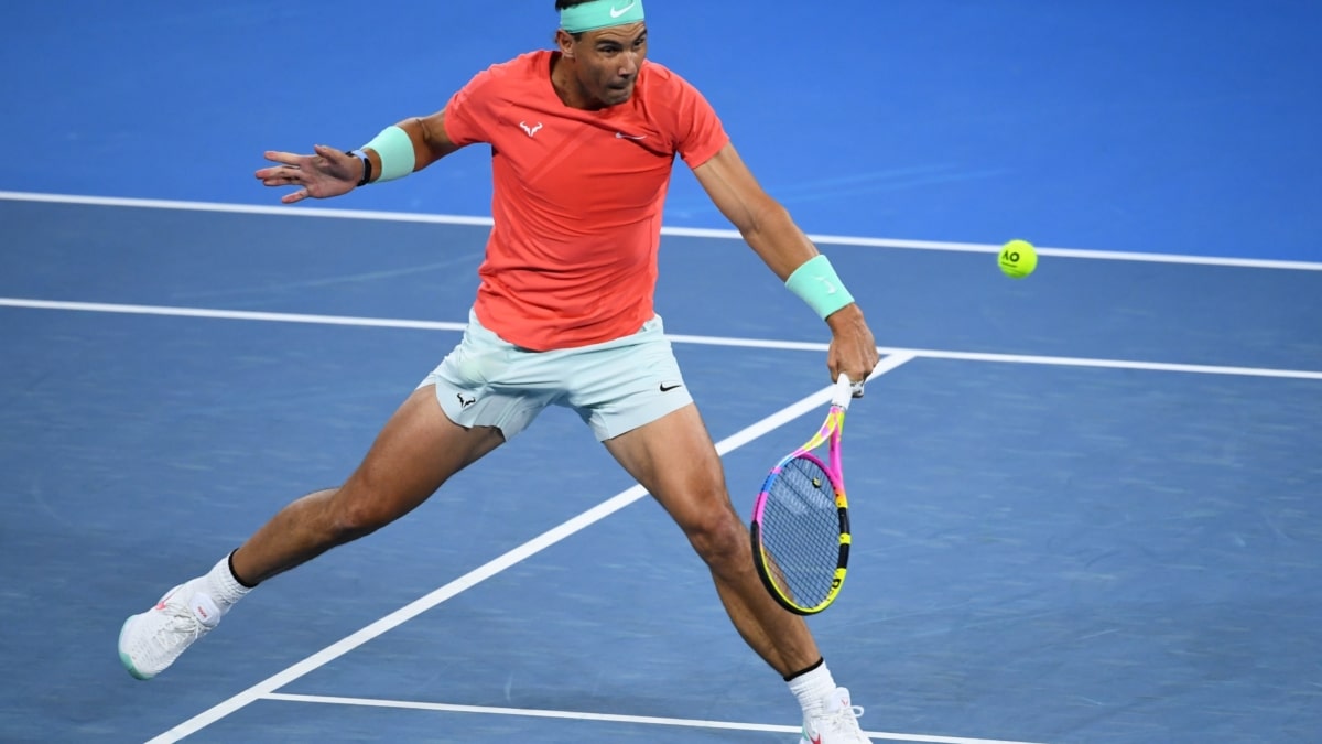 Rafa Nadal durante el torneo en Brisbane