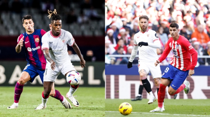 Athletic de Bilbao-Barça y Atlético de Madrid-Sevilla se enfrentarán en cuartos de Copa del Rey