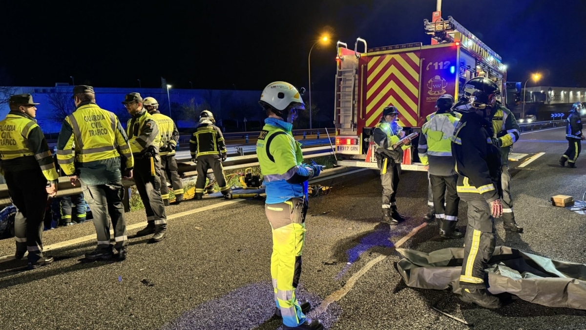 Accidente en la A-3 a la altura de Rivas