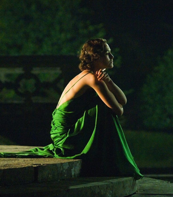 El vestido verde de 'Expiación' estaba hecho de seda verde teñida especialmente para la ocasión. 