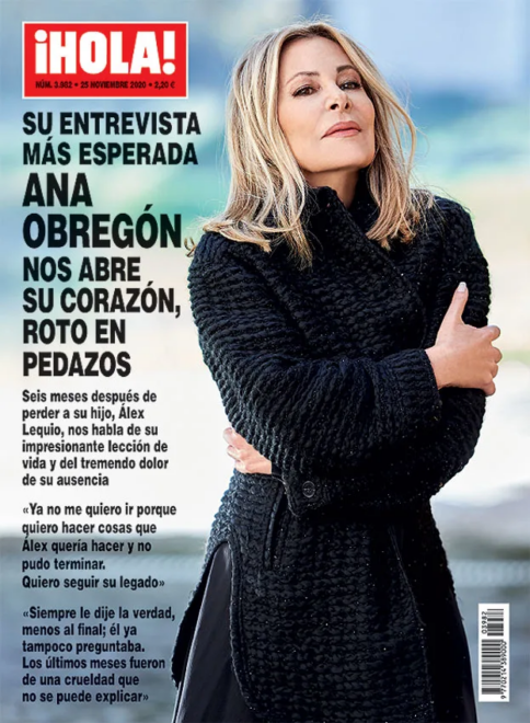Ana Obregón en su primera portada en ¡Hola! después de la muerte de su hijo