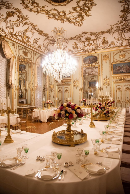 El salón del palacio de Amalienburg, donde la reina Margarita celebra cada año una cena de gala en honor al Nuevo Año.