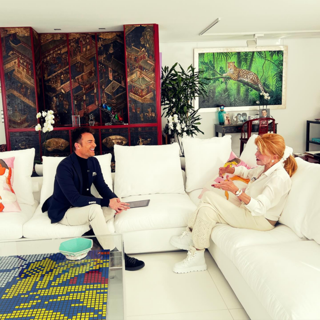 Tita Cervera en su casa de Andorra, durante la entrevista con 'Espejo Público'.