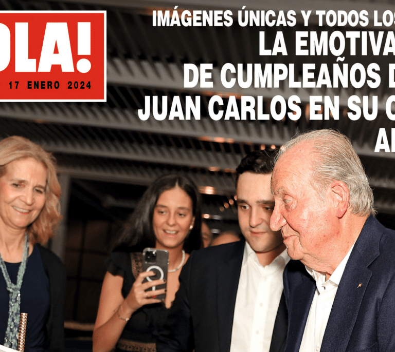 Tarta con el escudo, Los Del Río y otros detalles llamativos del cumpleaños de Juan Carlos I