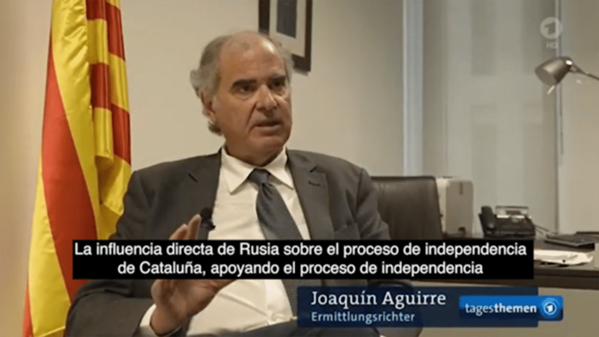 El juez Joaquín Aguirre en una entrevista en la Televisión alemana este lunes