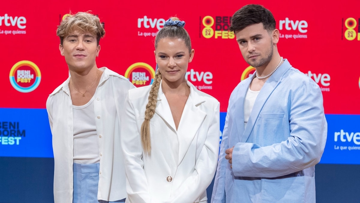 El grupo Mantra, durante la presentación de su canción en el Benidorm Fest 2024