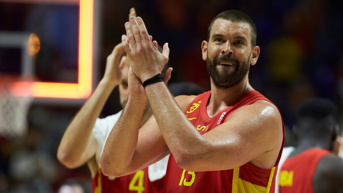 Marc Gasol después de un partido con la Selección Española