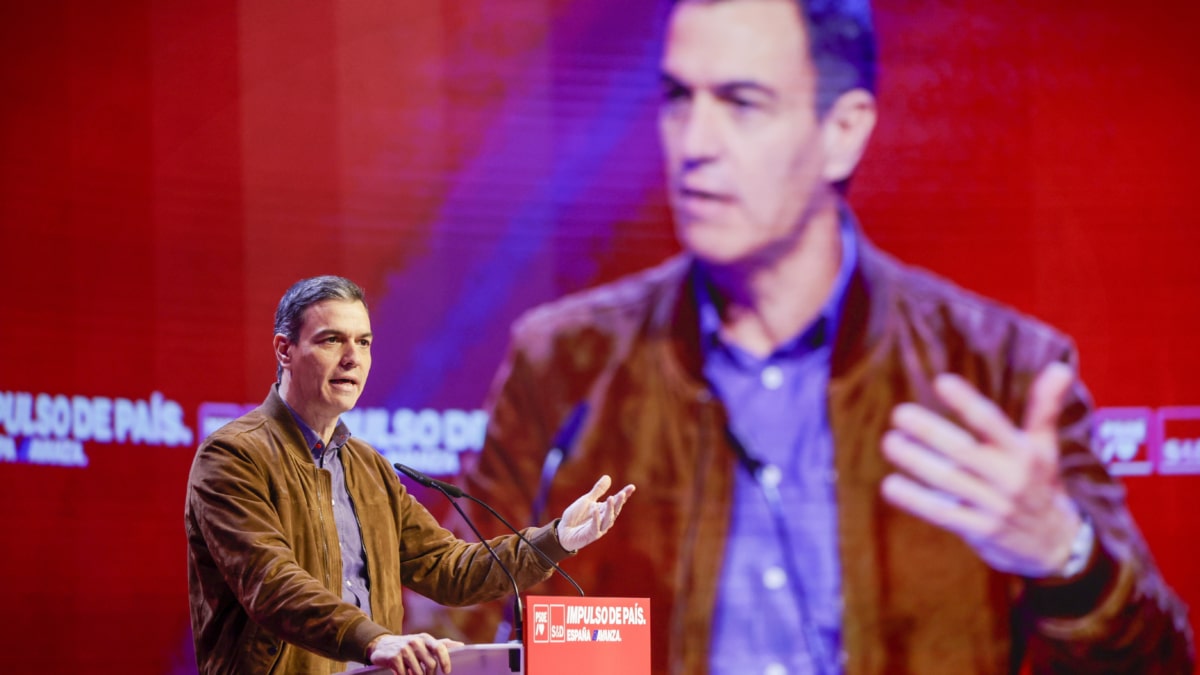 El presidente del Gobierno y líder del PSOE, Pedro Sánchez durante la clausura de la convención del partido que se ha celebrado este domingo en A Coruña.