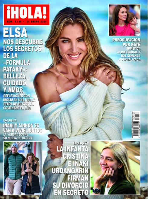 En la parte inferior de la portada, la revista desvela el divorcio y el nuevo paso de Iñaki Urdangarin y Ainhoa Armentia.