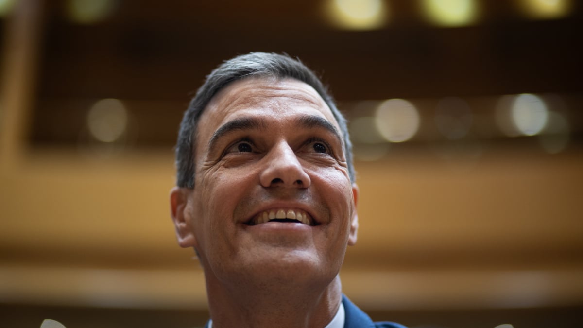 El presidente del Gobierno, Pedro Sánchez, durante el pleno del Congreso de los Diputados